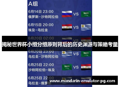 揭秘世界杯小组分组原则背后的历史渊源与策略考量