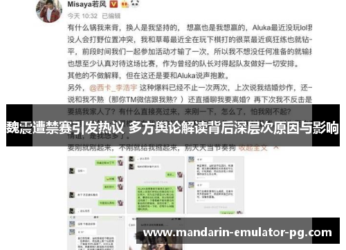 魏震遭禁赛引发热议 多方舆论解读背后深层次原因与影响 魏震遭禁赛引发热议 多方舆论解读背后深层次原因与影响